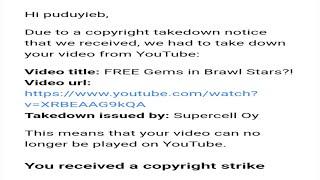 Supercell Oy gave me a copyright strike...