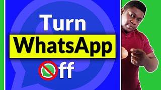 How To STOP Receiving Whatsapp Messages Without Turning off Data