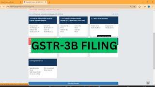 GSTR-3B RETURN FILING  IN GST PORTAL