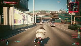 Cyberpunk 2077: police chase (matrix style)