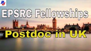 EPSRC Fellowships in UK university l Postdoc in UK l Researchersjob