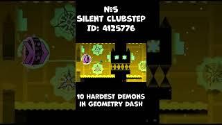 Geometry Dash: 10 hardest demons #shorts