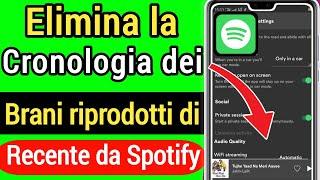 Come cancellare la cronologia dei brani Spotify | Come eliminare brani Spotify riprodotti di recente