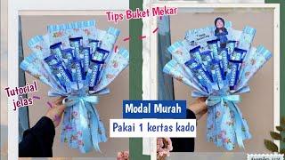 Buket Snack dari Kertas Kado, Cara Bikin Buket Mudah & Simple untuk Pemula