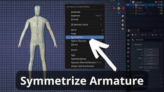 How To Symmetrize / Mirror Armature in BLENDER