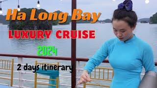 LUXURY CRUISE on HA LONG BAY, VIETNAM (2024) | 2 days itinerary | day 1 | VIETNAM TRAVEL VLOG