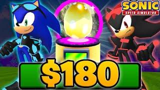 I Spent *180$* On GOLDEN EGGS... (Sonic Speed Simulator)