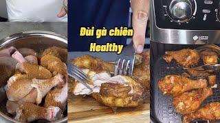 Đùi gà chiên bằng nồi chiên không dầu  - Fried chicken leg with oil free fryer #tiktok #shorts