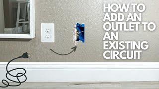 How To Add an Outlet to an Existing Circuit | Closet