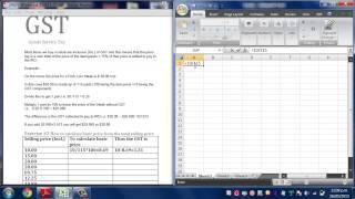 How to calculate GST using Excel