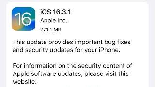 iOS 16.3.1 released | update size for iPhone