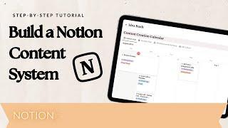 Build a Comprehensive Content Creation Hub in Notion | How to create a social media & email planner