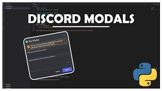 Discord Modals | Setting Up Using Nextcord