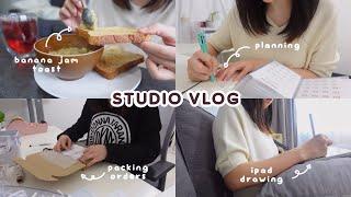 [Studio VLOG] Productive Week | Packing Orders | Drawing New Sticker Sheets