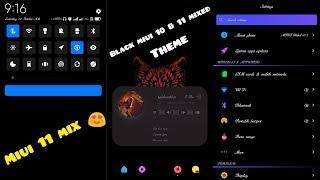 Black miui 10 & 11 mix up theme for redmi note 4 and all Xiaomi device