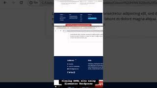 Clone, duplicate or replicate HMTL website to Elementor WordPress #shorts #shortsviral #elementor