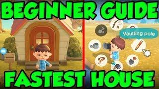 BEST Animal Crossing New Horizons Beginners Guide - FASTEST HOUSE AND TOOL RING GUIDE!