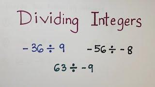 How to Divide Integers with Same and Different Signs?