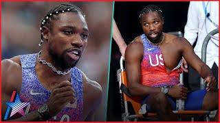 Noah Lyles Leaves In Wheelchair After Winning Broze w/ Covid At Paris Olympics