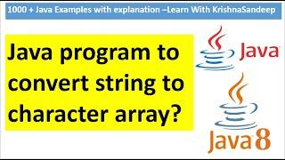 How to convert String to character array in java?