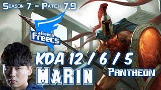 AFs MaRin PANTHEON vs KENNEN Top - Patch 7.9 KR Ranked