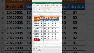 How To Find Mode In Excel #mode #excel