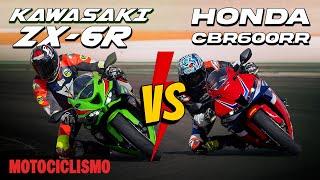 Honda CBR600RR vs Kawasaki ZX-6R comparison, test, features and review in Spanish