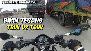 TRUK VS TRUK BIKIN TEGANG | MUDIK MOTORAN TAHUN BARU 2025